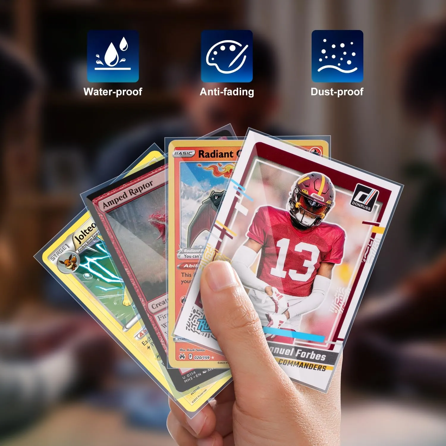 1000ct Card Sleeves, Baseball Card Sleeves, Penny Clear Card Sleeve for Trading Cards, Soft Sports Card Sleeve, Card Protector Sleeve, Protective Plastic Sleeves