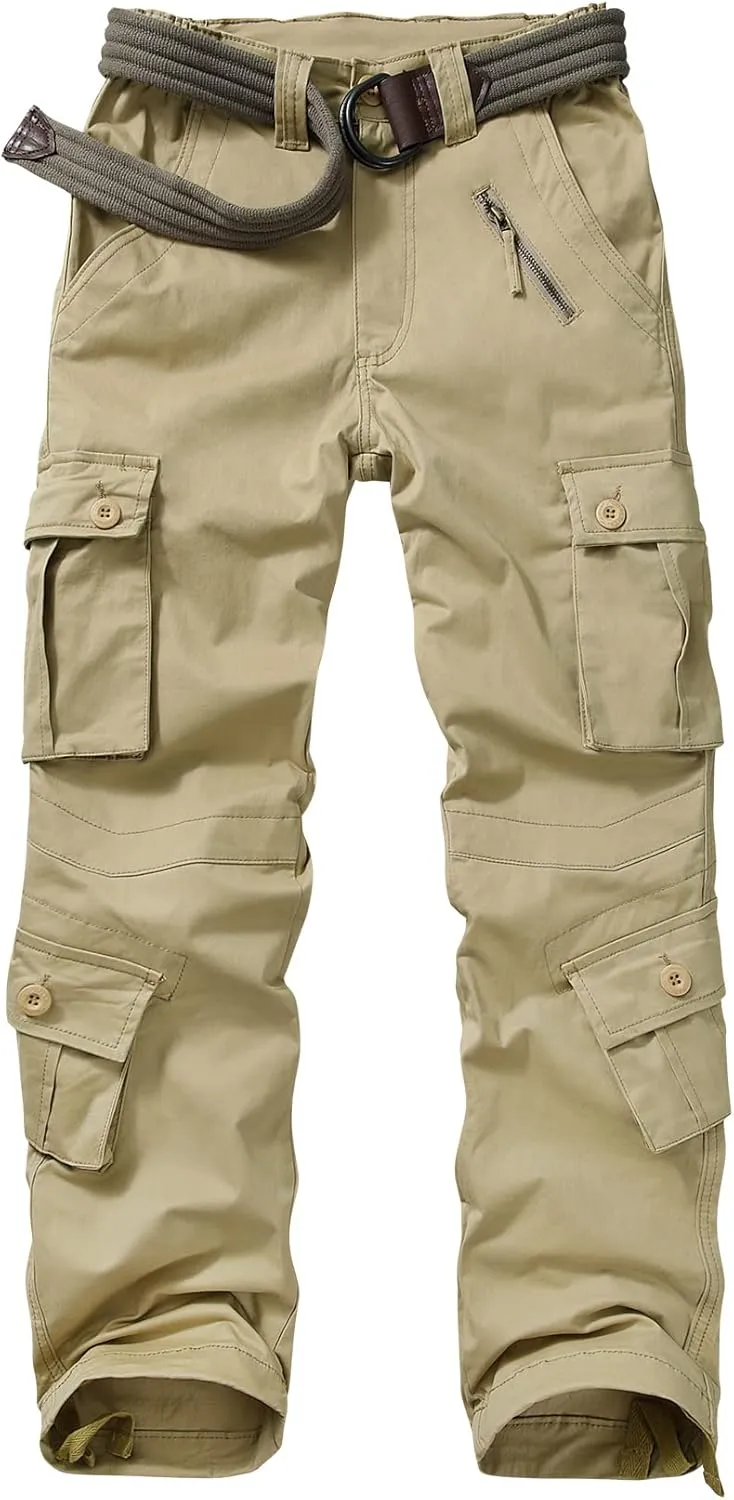 Alfiudad Womens Cargo Pants with Pockets, Women's Casual Military Army Hiking Combat Tactical Work Pants Trousers