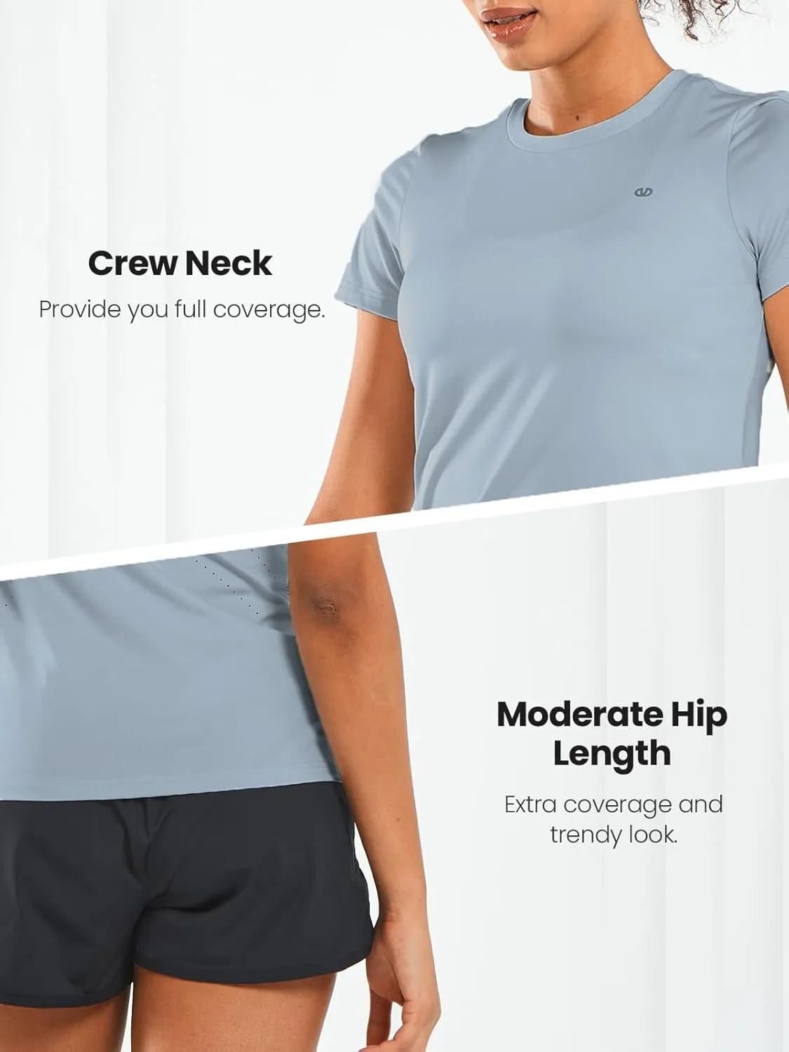 ALLZERO Feel Fit Workout Tops for Women Short Sleeve T-Shirts Breathable Athletic Tees for Yoga Running Gym Activewear