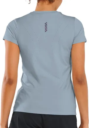 ALLZERO Feel Fit Workout Tops for Women Short Sleeve T-Shirts Breathable Athletic Tees for Yoga Running Gym Activewear