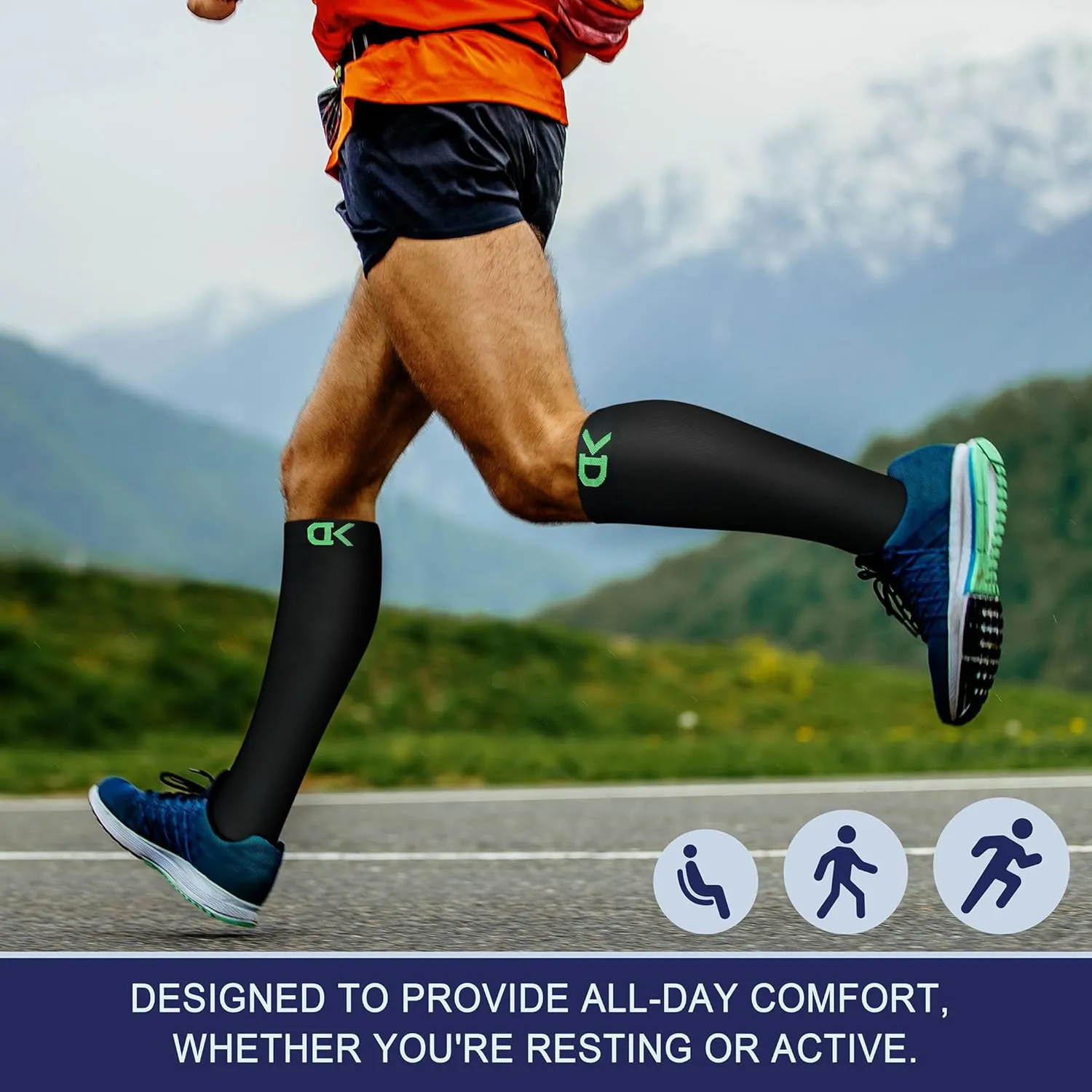 CHARMKING Compression Socks for Women & Men 15-20mmHg for Optimized Venous Support & Enhanced Circulation
