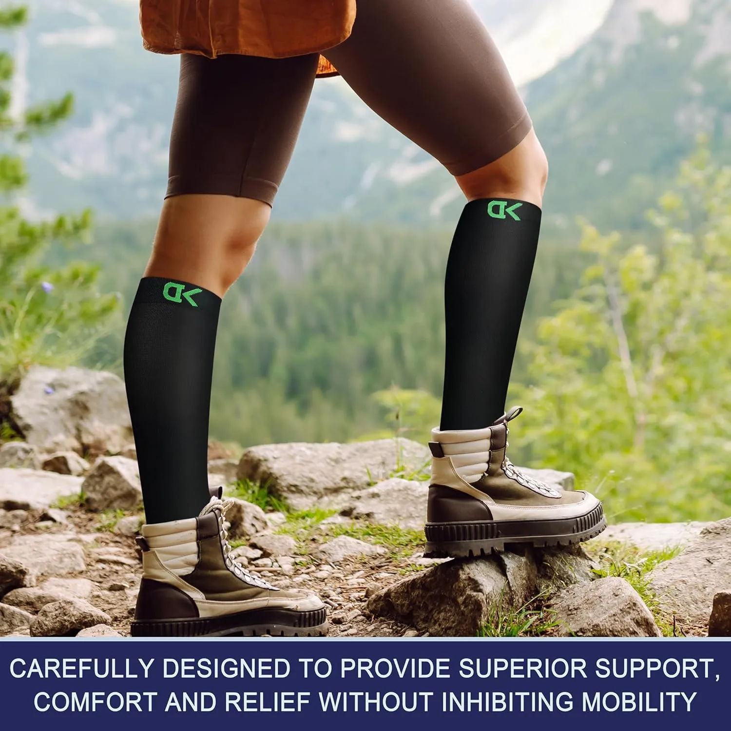 CHARMKING Compression Socks for Women & Men 15-20mmHg for Optimized Venous Support & Enhanced Circulation