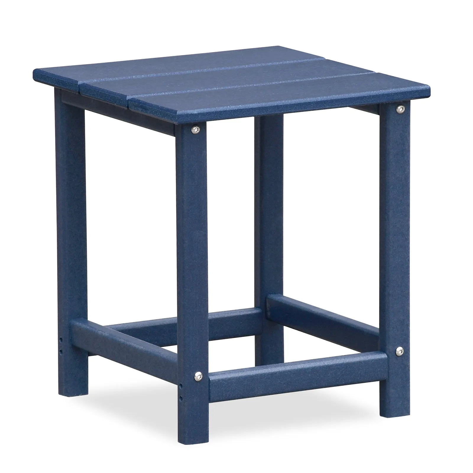 Folding Outdoor Adirondack Chair Set of 2 and Table Set,HDPE All-weather Folding Fire Pit Chair,  Ergonomic Design Patio Lawn Chair for Outside Deck Garden Backyardf Balcony, Navy Blue