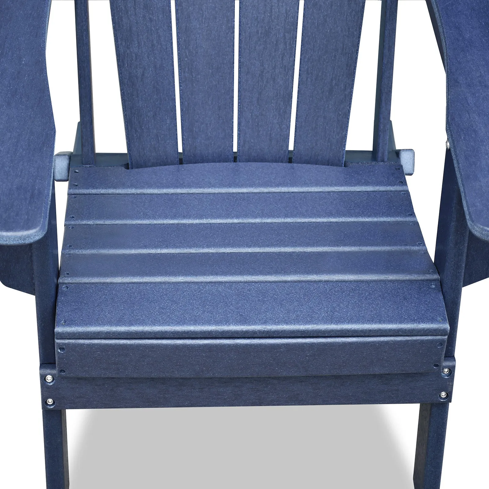 Folding Outdoor Adirondack Chair Set of 2 and Table Set,HDPE All-weather Folding Fire Pit Chair,  Ergonomic Design Patio Lawn Chair for Outside Deck Garden Backyardf Balcony, Navy Blue