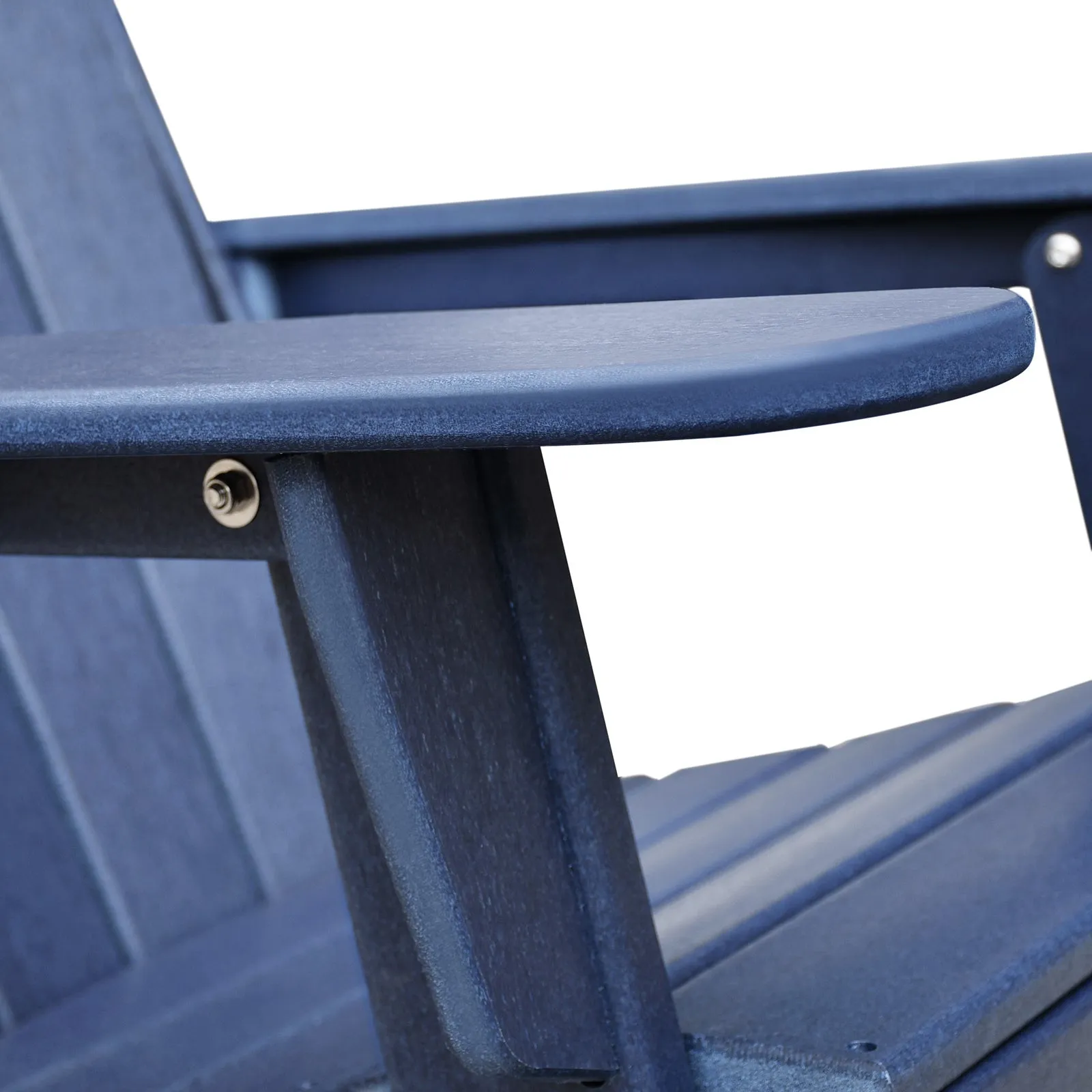 Folding Outdoor Adirondack Chair Set of 2 and Table Set,HDPE All-weather Folding Fire Pit Chair,  Ergonomic Design Patio Lawn Chair for Outside Deck Garden Backyardf Balcony, Navy Blue