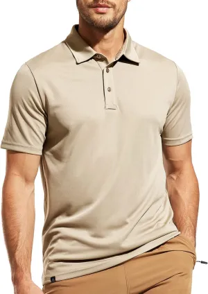 Haimont Polo Shirts for Men-Dry Fit Short Sleeve Collared Golf T-Shirts Business Casual Work Polos, Moisture Wicking