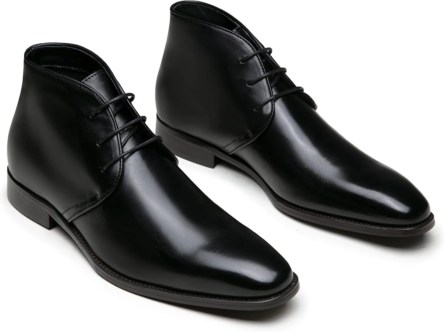 Jousen Leather Boots for Men Dress Classic Mens Boots Polish Retro Ankle Chukka Boots Mens