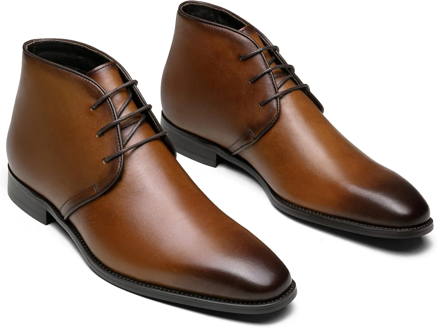 Jousen Leather Boots for Men Dress Classic Mens Boots Polish Retro Ankle Chukka Boots Mens