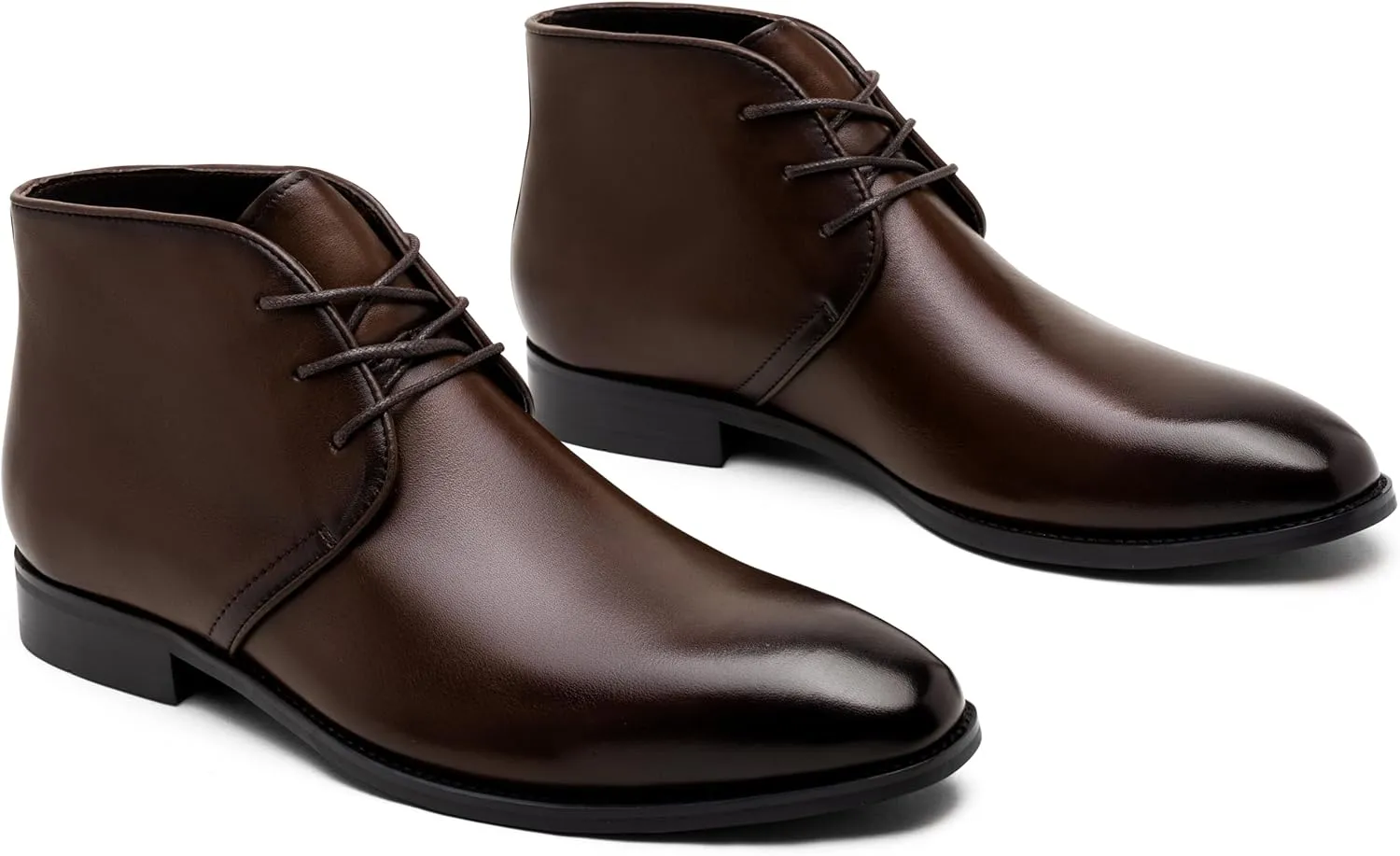 Jousen Leather Boots for Men Dress Classic Mens Boots Polish Retro Ankle Chukka Boots Mens