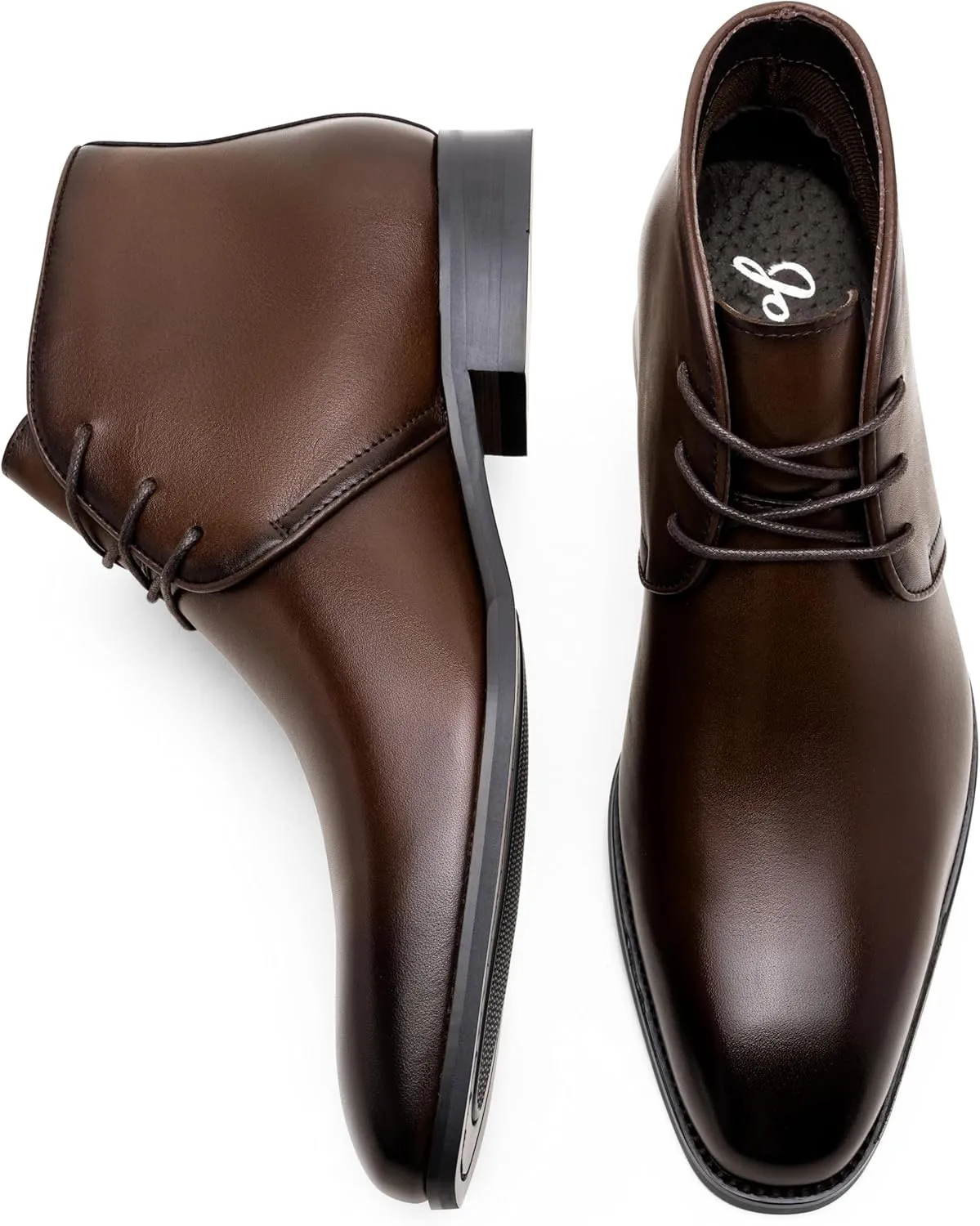 Jousen Leather Boots for Men Dress Classic Mens Boots Polish Retro Ankle Chukka Boots Mens