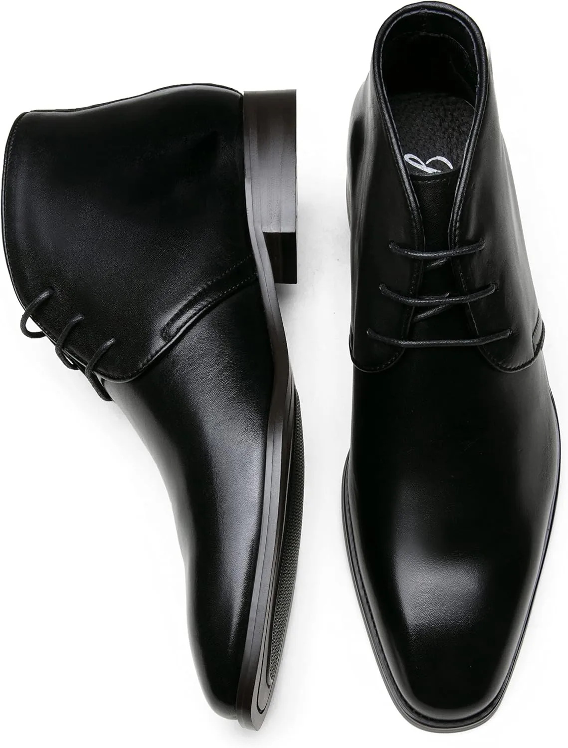 Jousen Leather Boots for Men Dress Classic Mens Boots Polish Retro Ankle Chukka Boots Mens