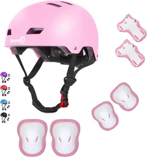 Kids Bike Helmet with Knee Pads Elbow Pads Wrist Guards for Age 3-14  Youth/Teens,Ventilation Multi-Sport Scooter Roller Skate Rollerblading Skateboarding Climbing Cycling