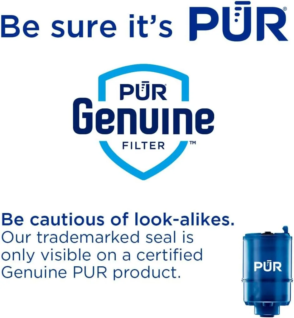 PUR PLUS Faucet Mount Replacement Filter 2-Pack, Genuine PUR Filter, 3-in-1 Powerful, Natural Mineral Filtration, Lead Removal, 6-Month Value, Blue (RF99992)