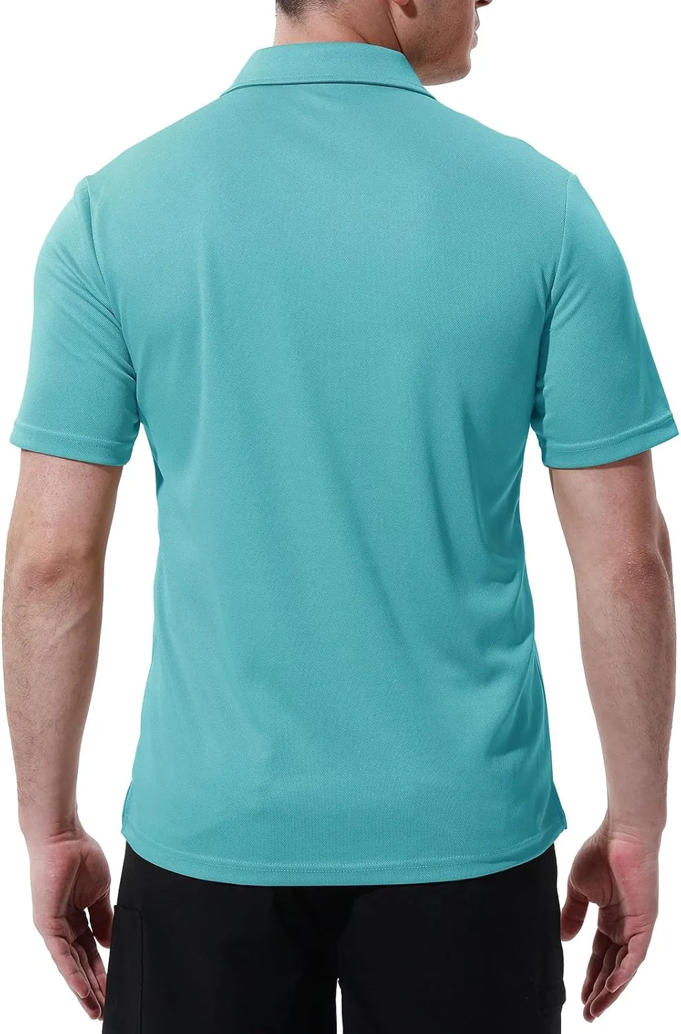 Rdruko Men's Polo Shirts Short Sleeve Quick Dry Outdoor Golf Sports Shirts with Pocket