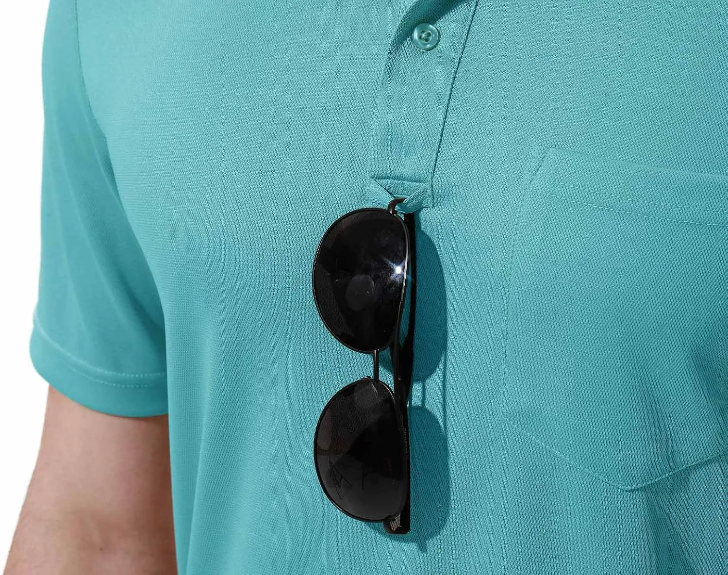 Rdruko Men's Polo Shirts Short Sleeve Quick Dry Outdoor Golf Sports Shirts with Pocket