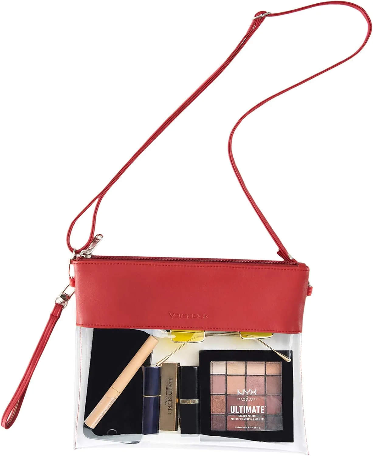 Vorspack Stadium Approved - PU Leather Clear Crossbody Bag for Concert Festival