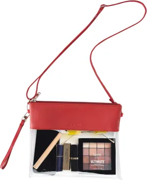 Vorspack Stadium Approved - PU Leather Clear Crossbody Bag for Concert Festival