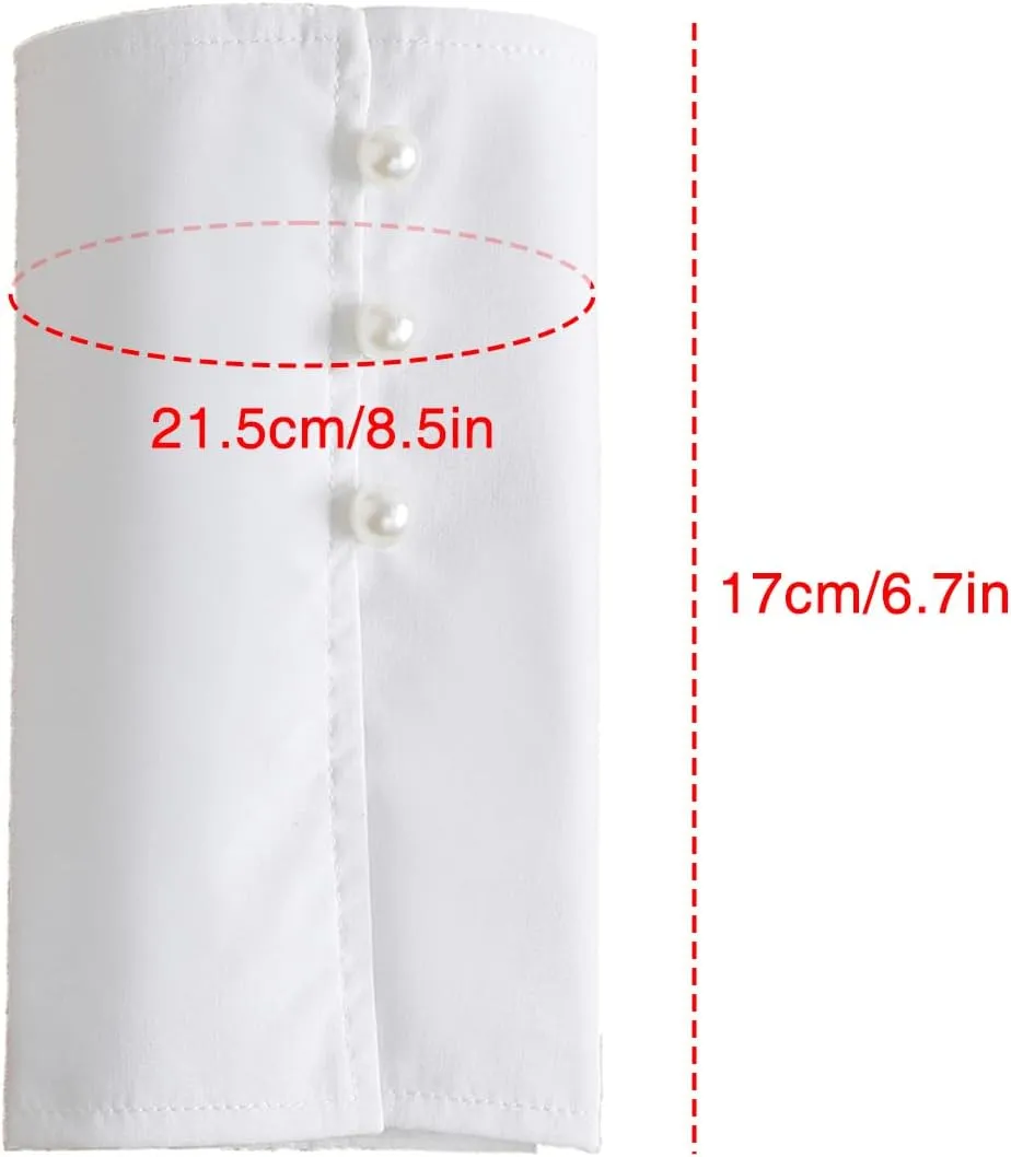 Women False Sleeves Wrist Cuffs Detachable Sleeve Cuffs False Sleeves for Sweater Blouse Shirt Fake Sleeve Cuffs