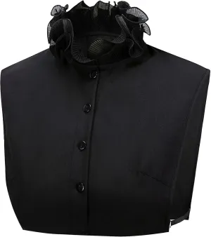 Women's Chiffon Ruffled Fake Collar Pleated Dickey Collar Detachable Collar Wrist Cuff