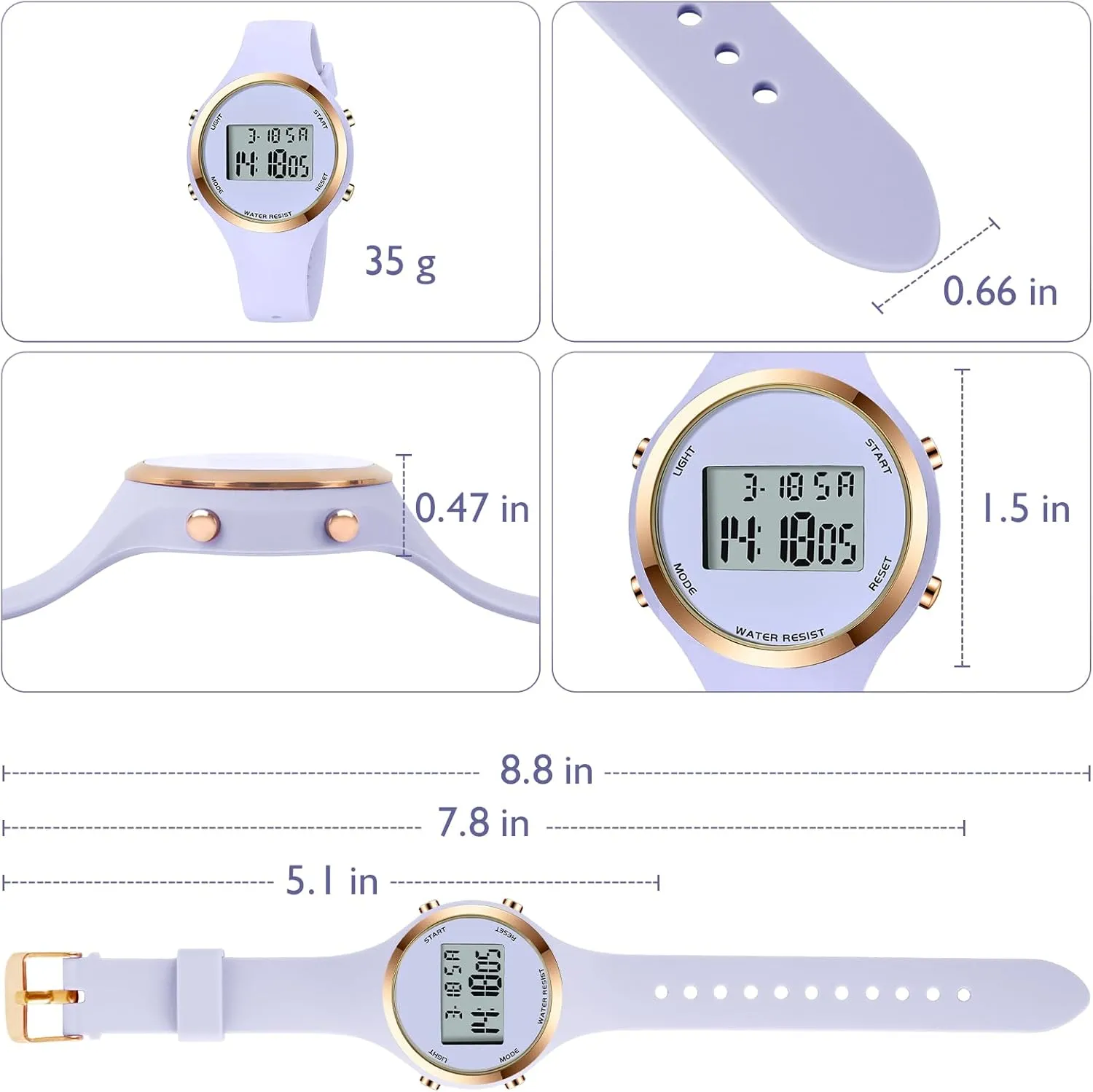 XCZAP Outdoor Sport Watches Alarm Clock 5Bar Waterproof LED Digital Watch
